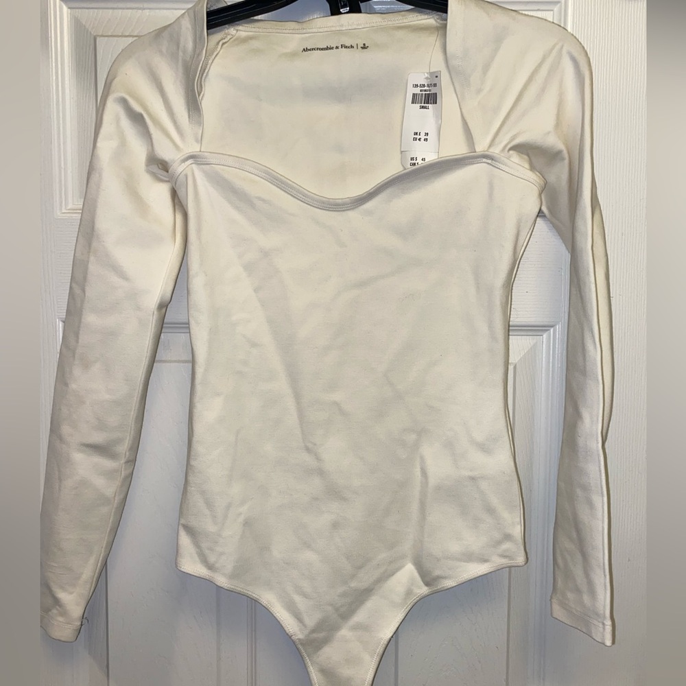 Abercrombie x-small white long sleeve bodysuit